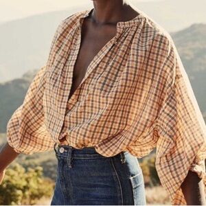Doen Jane blouse in Plaid check